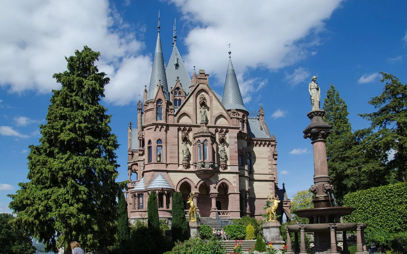 germany, königswinter, rhine, castle drachenfels