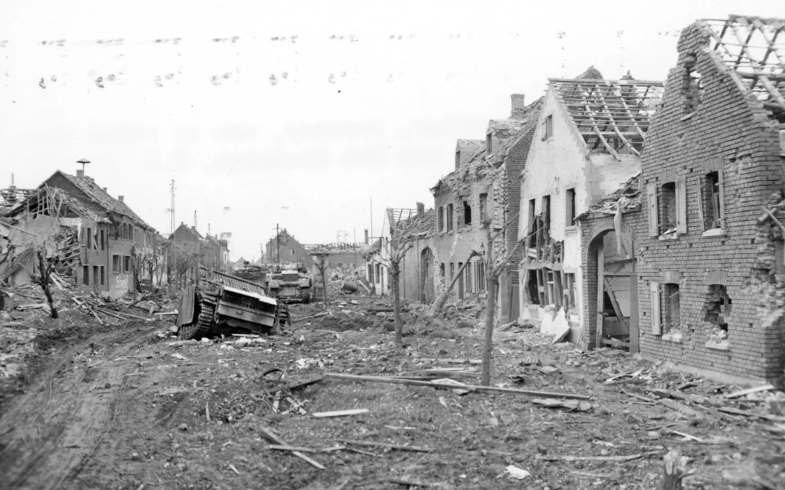 SC 201439 - The town of Eschweiler, Germany, was in ruins when it fell to units of the 8th Division, U.S. First Army. 26 February, 1945.