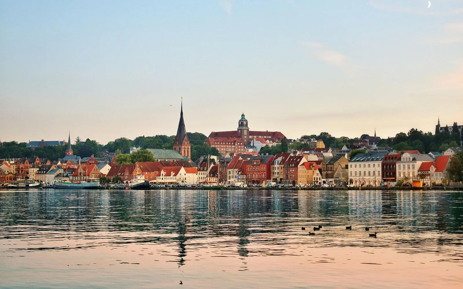flensburg, germany, landscape, sunset, nature, sea, scenic, water