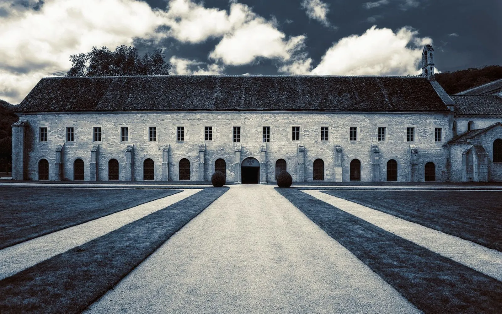 fontenay abbey, monastery, abbey, architecture, old building