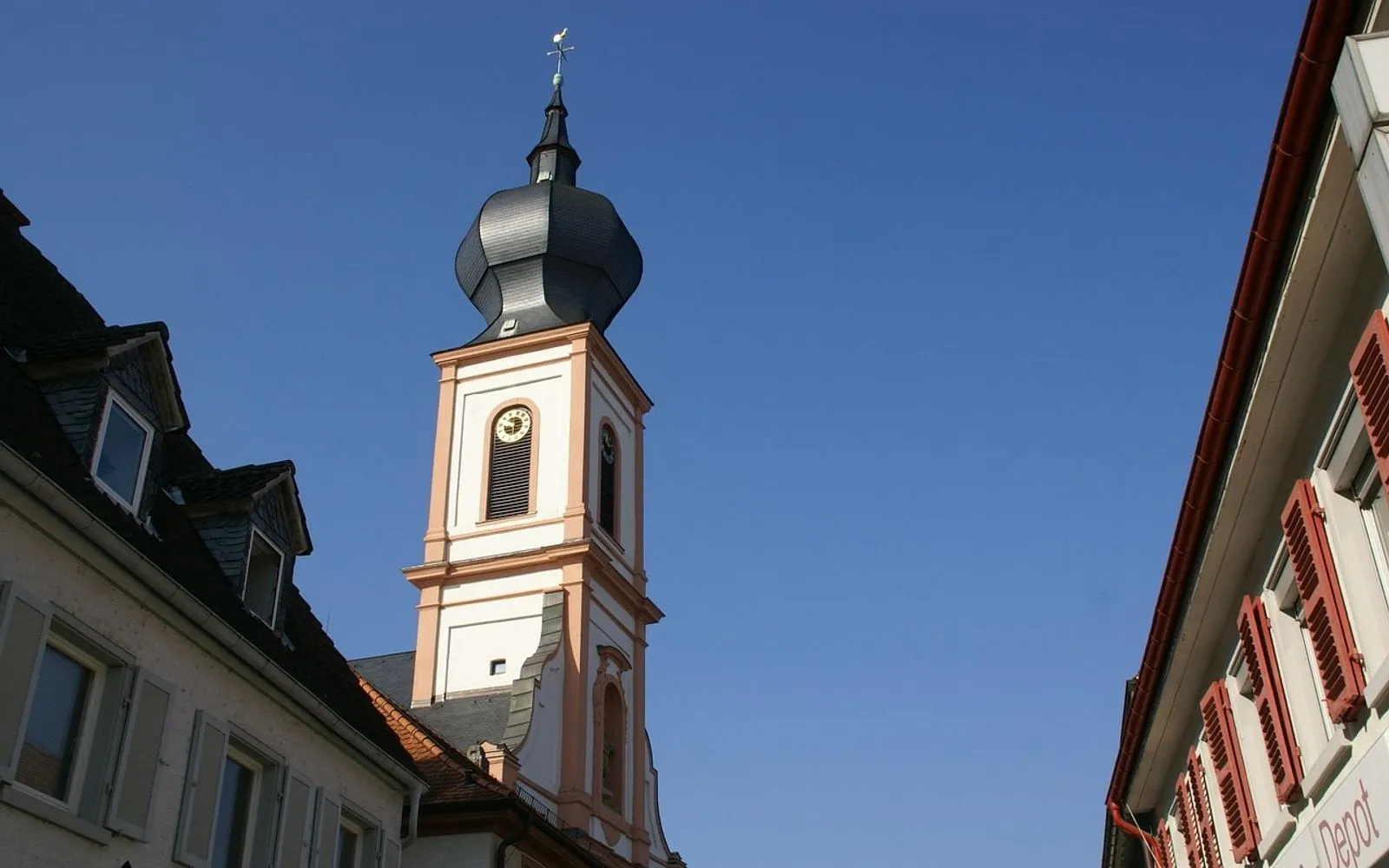 magdalenenkirche, gernsheim, st maria magdalena, church, germany, religious, building, spire, steeple, tower