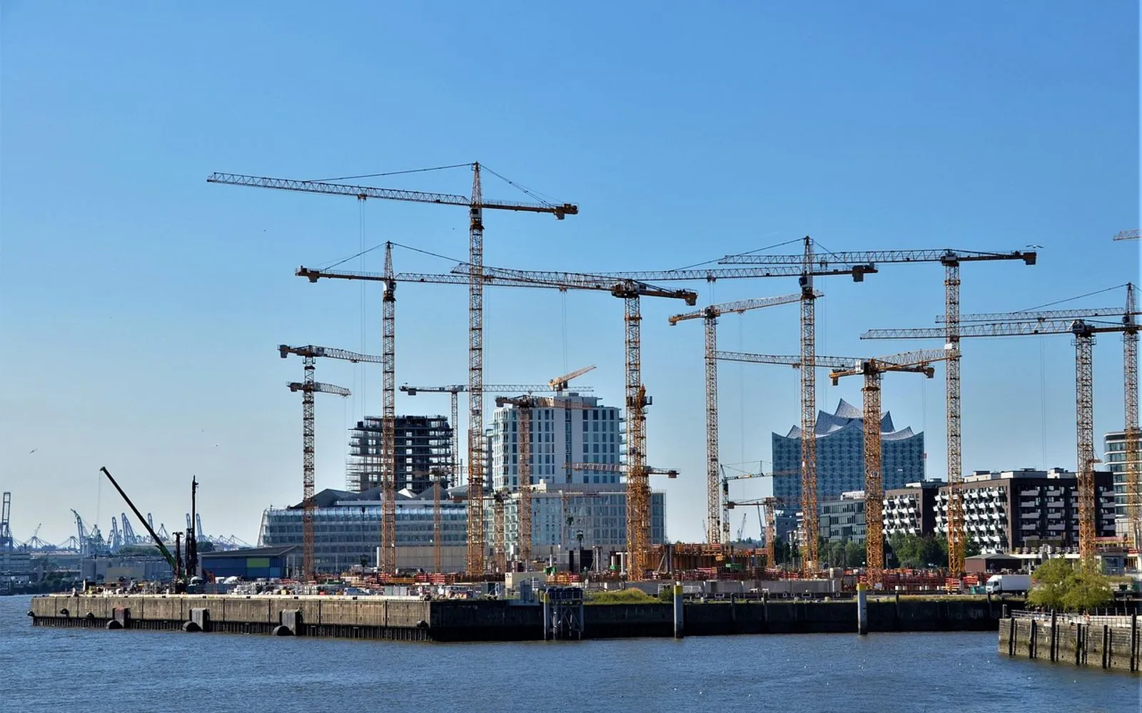 construction site, hafencity, hamburg, cranes, architecture, germany, infrastructure, hanmburgensien, harbour cruise, port motifs, infrastructure, infrastructure, infrastructure, infrastructure, infrastructure