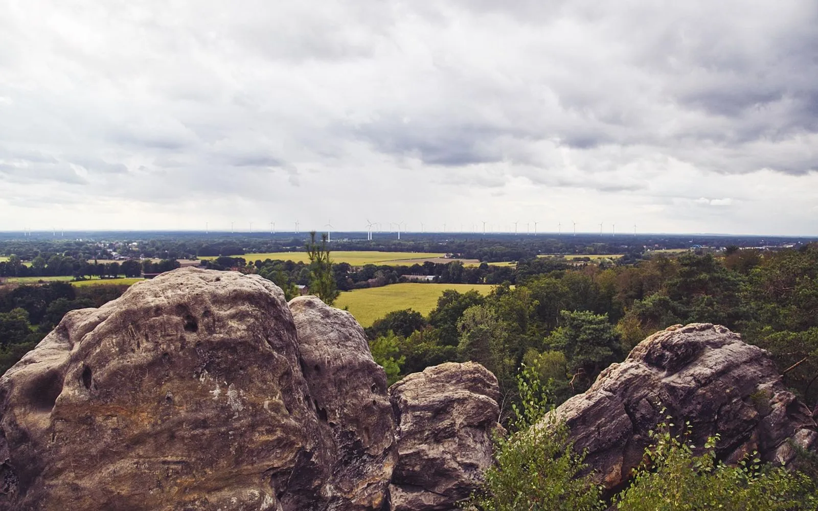 mountain, summit, cliff, rock, stones, peak, rock formation, sandstone, mountain top, nature, landscape, scenery, countryside, nature preserve, dörenther klippen, ibbenbüren, germany