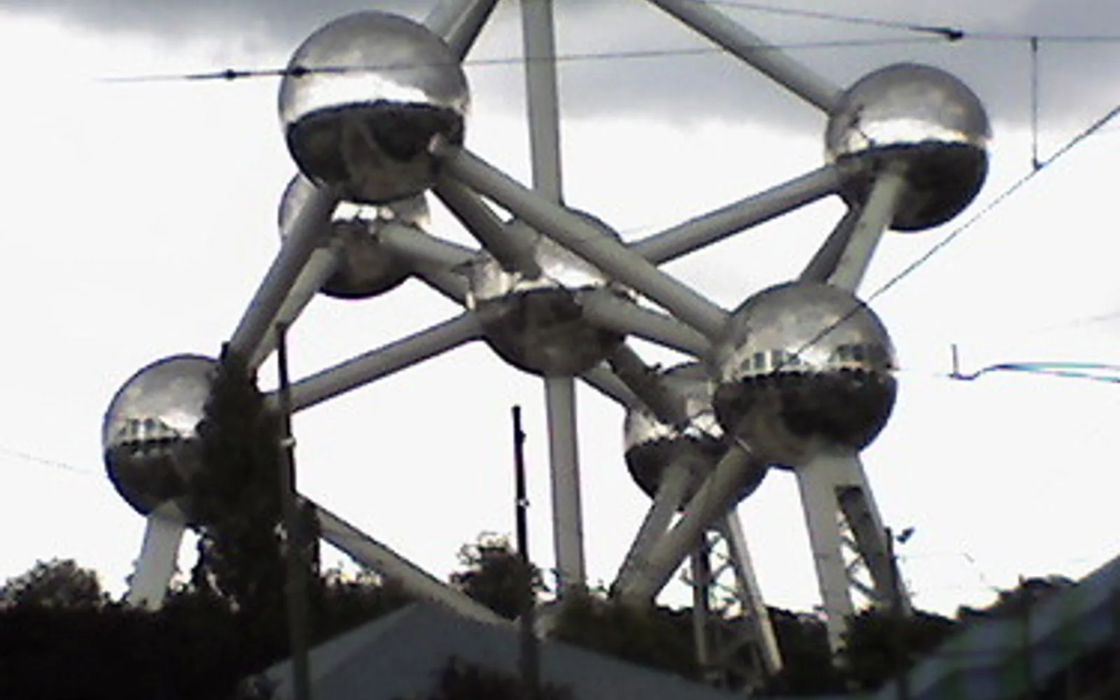 Storm clouds over the Atomium, Brussels, Belgium