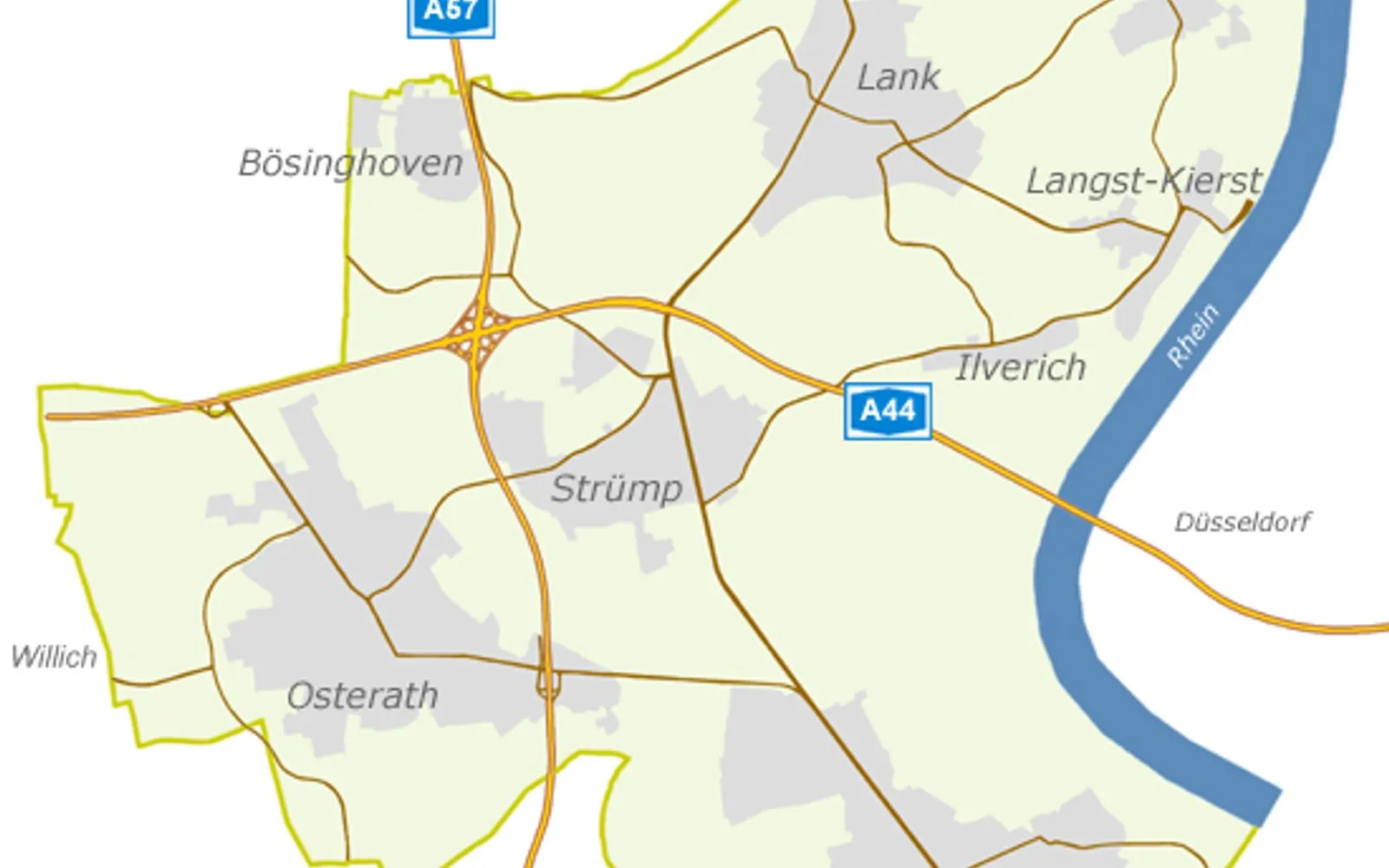 Stadtgebiet Meerbusch