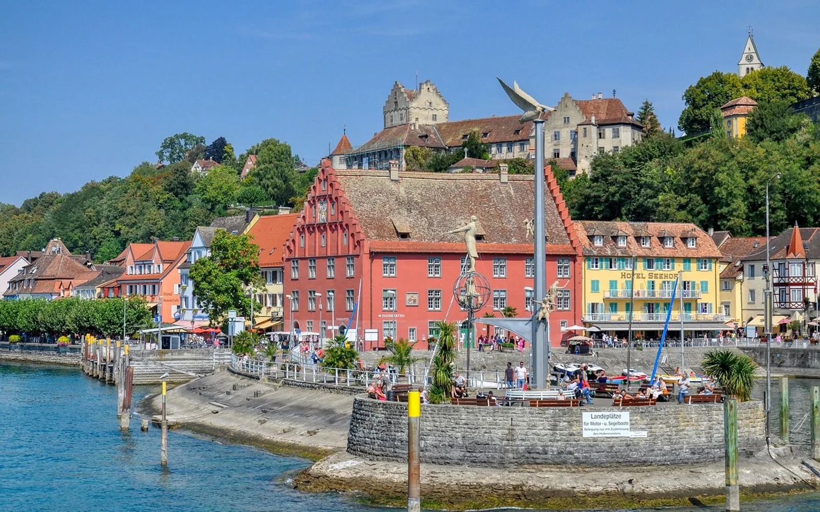 meersburg, port, lake constance, summer, nature, germany, vacations, wine region