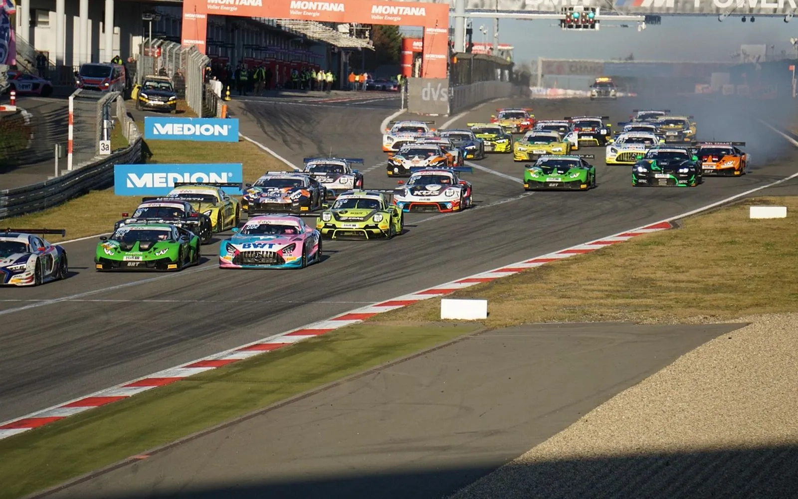 begin, nürburgring, motorsport, race track, adac gt master, germany, race car, adac, gt, masters, race start, bolides, start finish