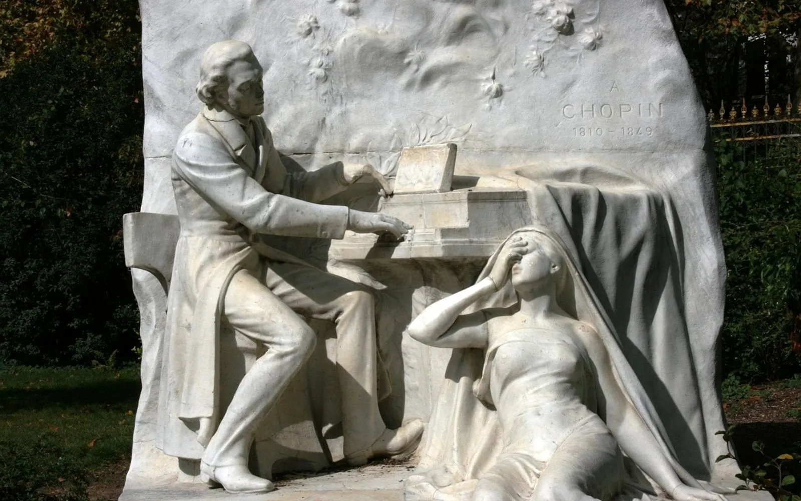 chopin, monument, piano, music, parc monceau, paris, chopin, chopin, chopin, chopin, chopin, piano