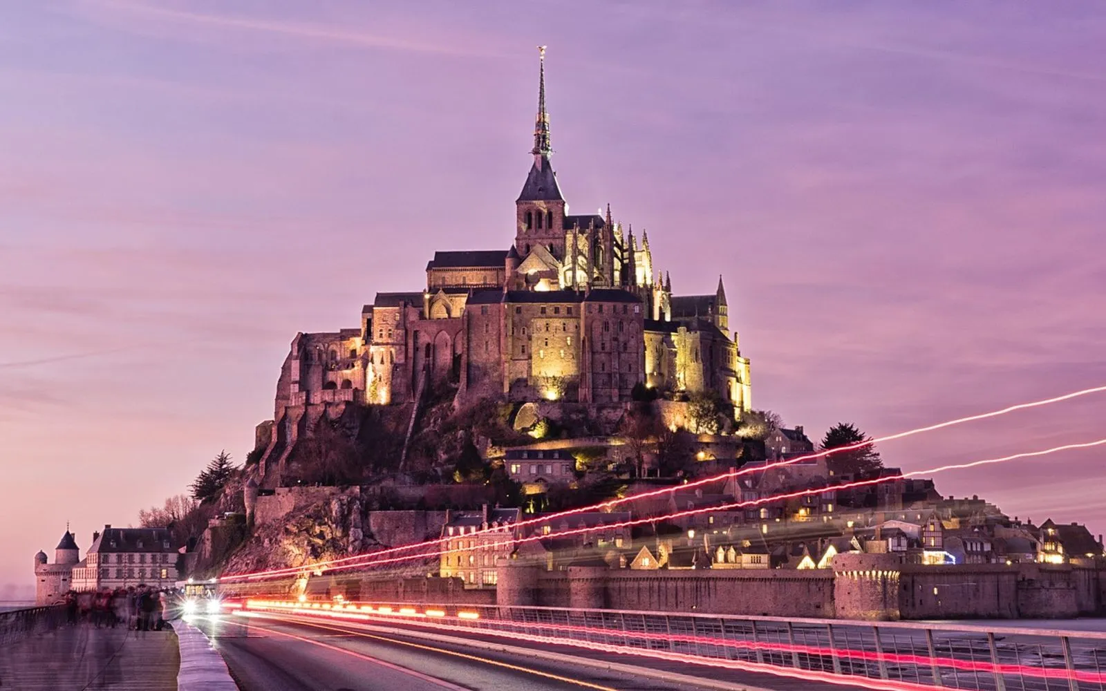 mont saint michel, normandy, france, sunset, architecture, nature, abbey, chateau, town, historical, saint michel, bay, rock