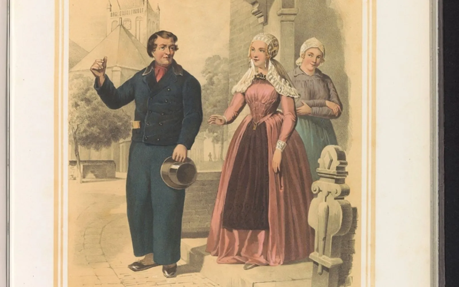 Klederdracht van Vlaardingen Zuid-Holland, 1857