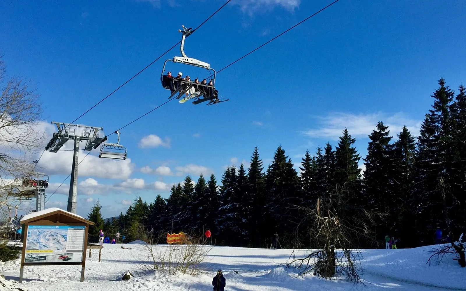 ski lift, snow, nature, ski resort, transport, transportation, mountain, snowy, winter, trees, landscape, conifers, winterberg, sauerland, germany