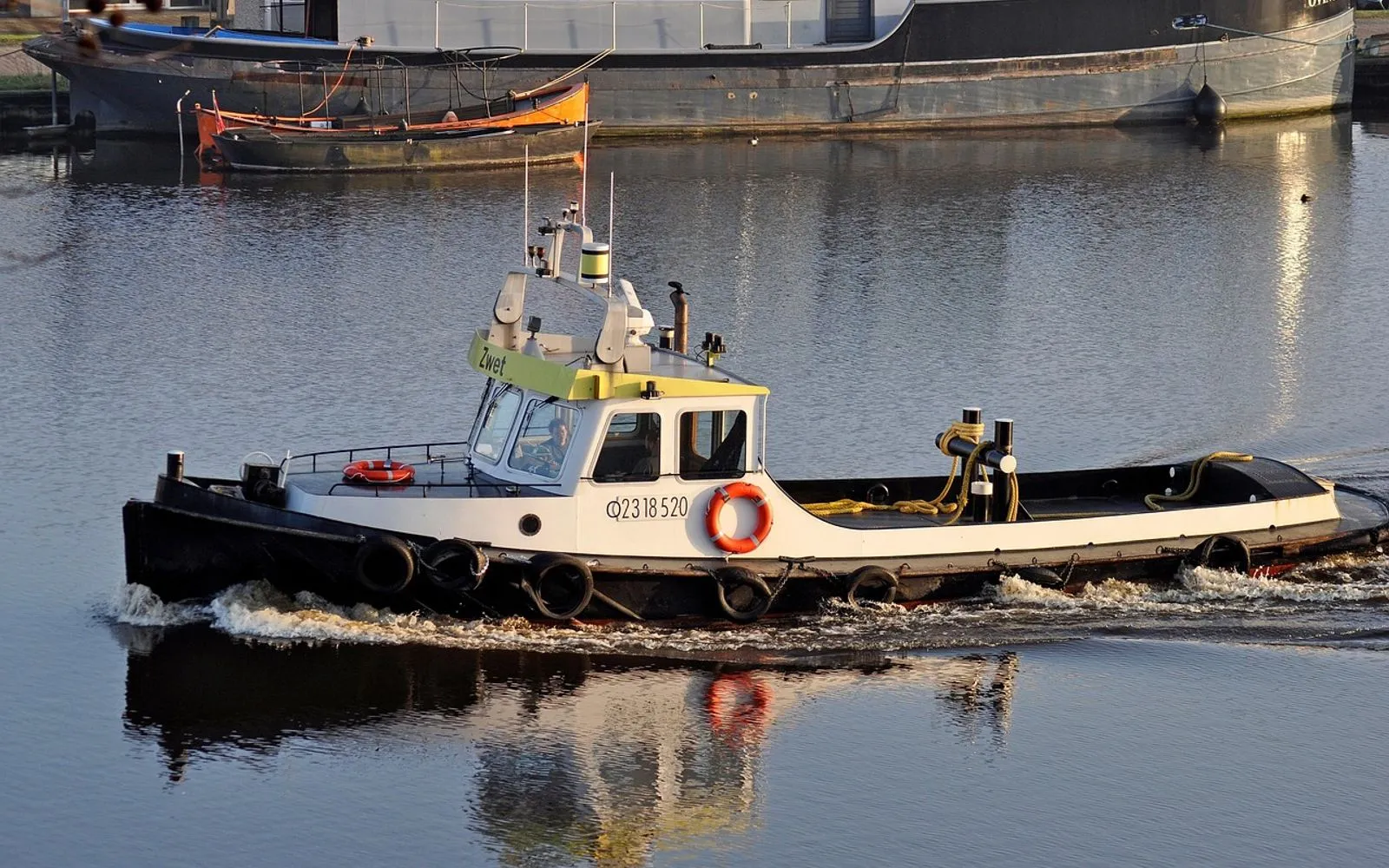 tug boat, river, boat, nature, water, zaanstad, netherlands